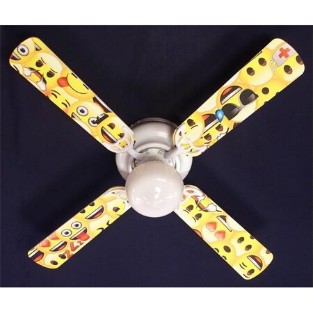 Emblem 42 in. New Emoji Ceiling Fan; Yellow EM983685